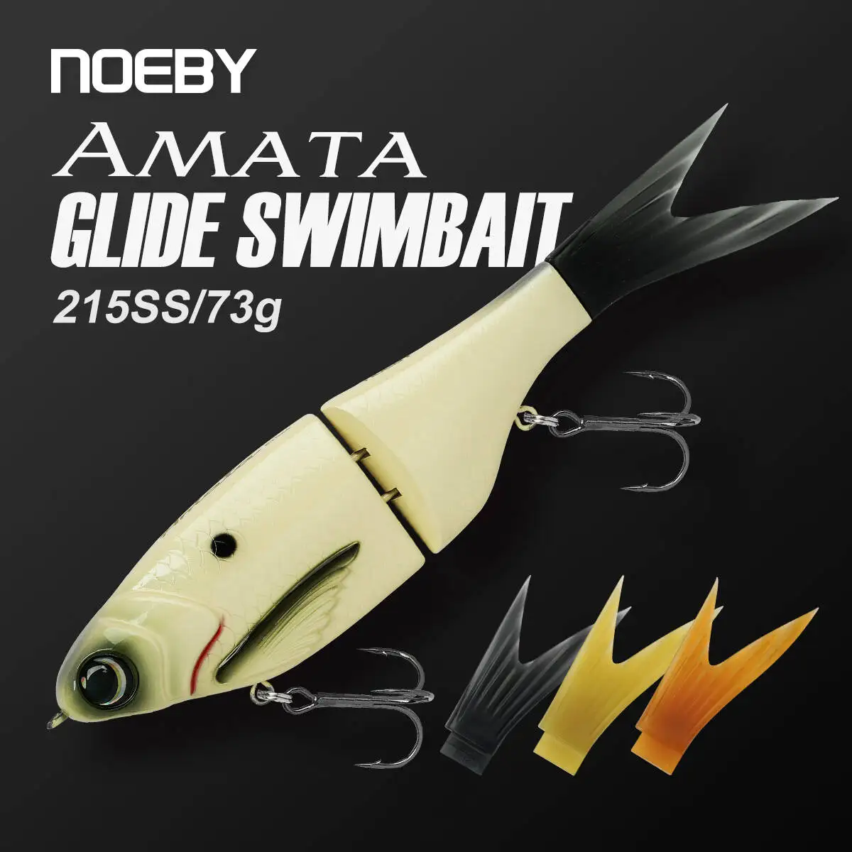 Image of Noeby Amata Glide Swimbait Köder 215mm 73g Langsam Sinkender Silikon-Wobbler für Hecht Barsch Shad Glide Swimbait Angelköder