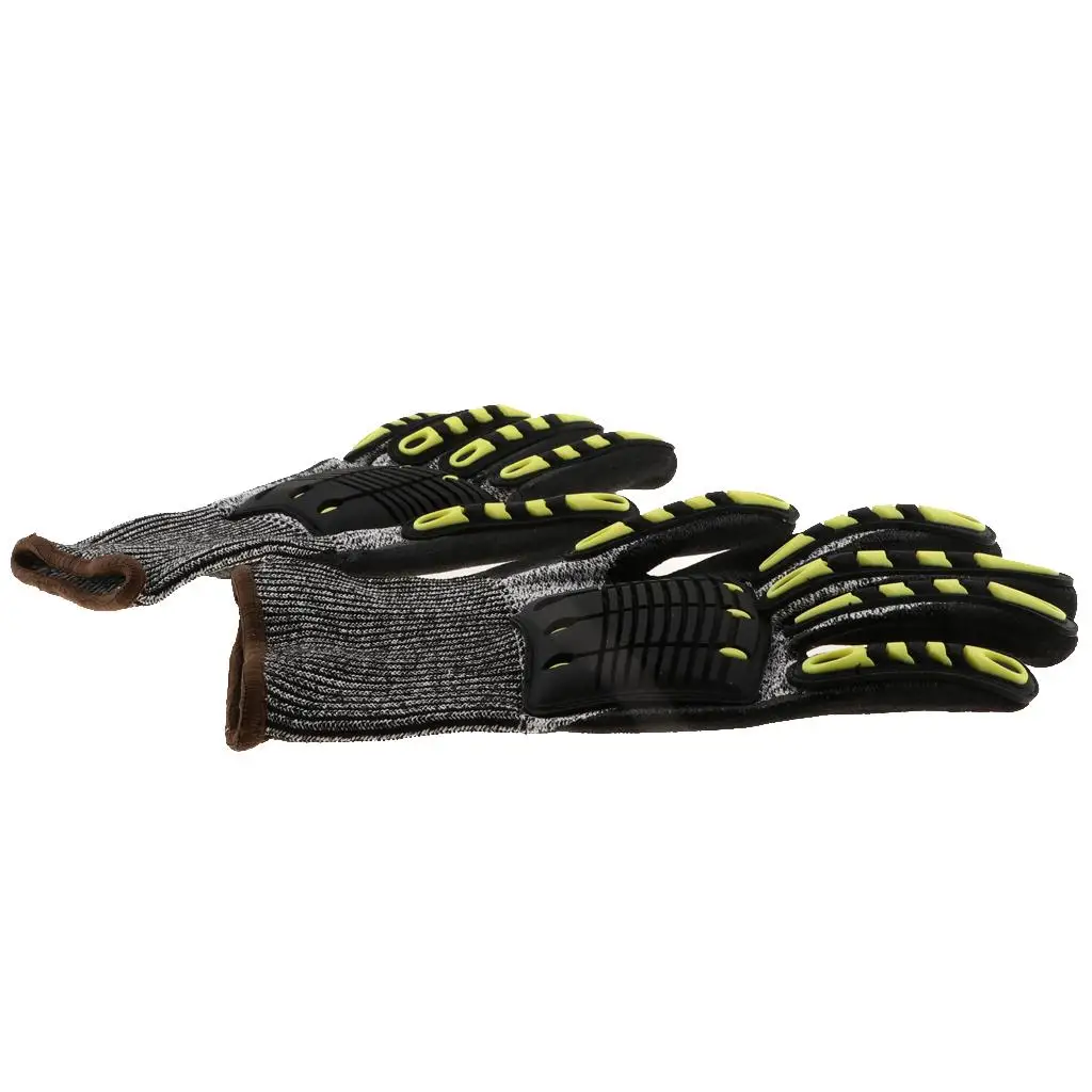 Work Safety Gloves HPPE Cut Proof PU Palm Impact Resistant Utility Gloves for Automobile Manufacturing