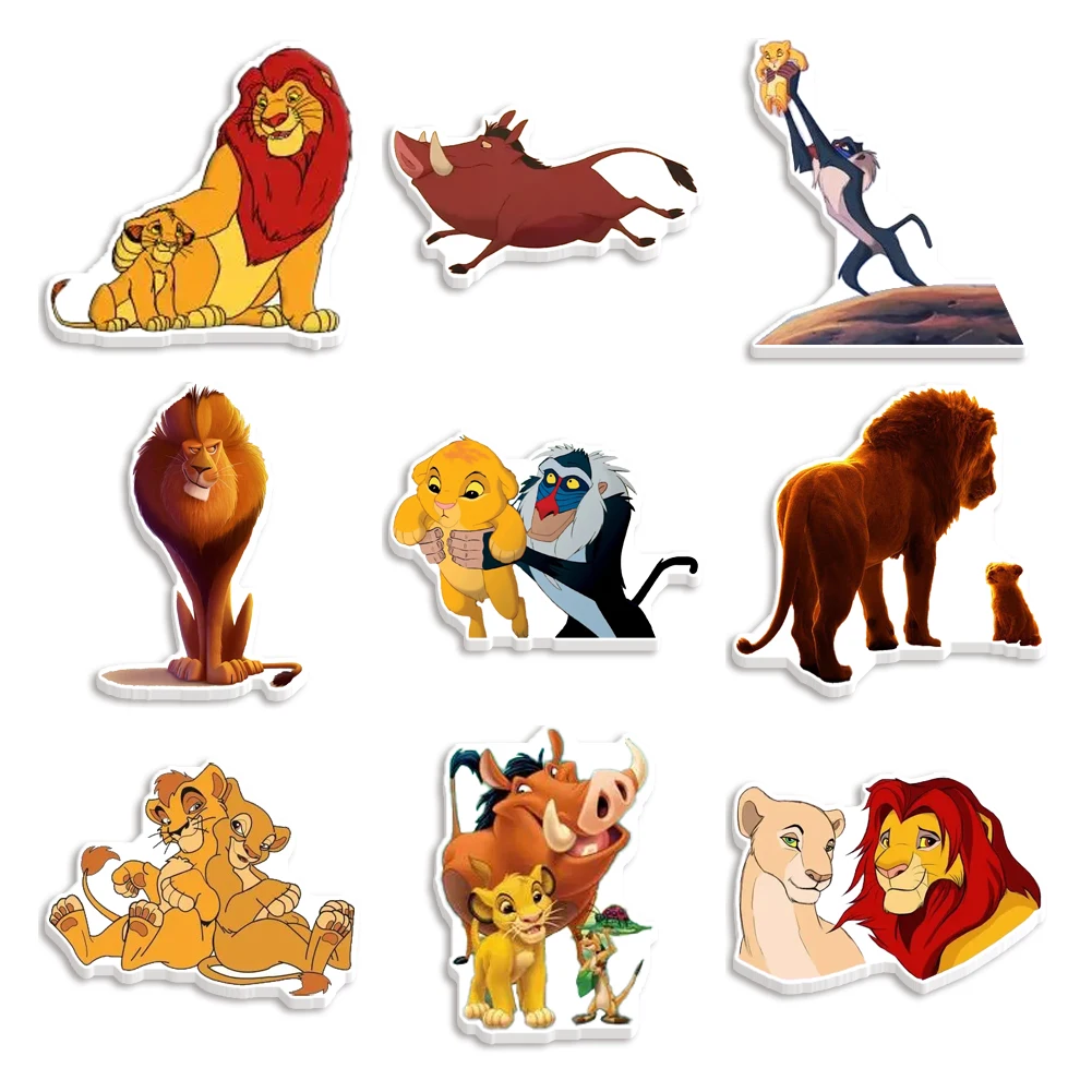 Disney-King Lion resina planare, Glitter acrilico trasparente, custodia per telefono fai da te, fiocco per capelli, portachiavi, 10 pz/lotto