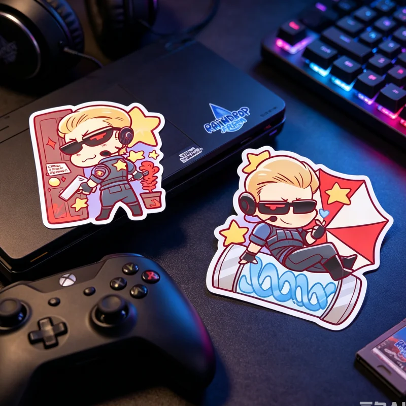 RE 1 Stars Wesker 3 Inch Vinyl Stickers Waterproof Glossy Decals Cosplay Accessories Anime Game Decor Gift