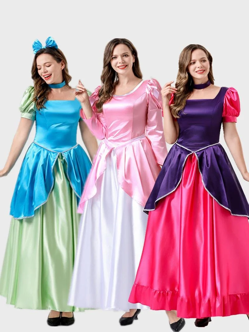 

Новый Хэллоуин Золушка Косплей Костюм Бал Маскарад Фея T ay Сестра Принц Юбка для Женщин 8-25 лет