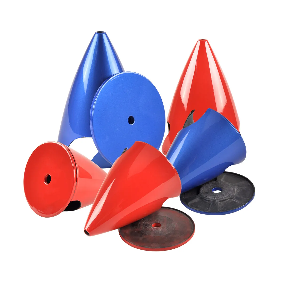 1 unidad de 3/3,5/4/4,5 pulgadas de fibra de carbono Spinner cónico 2 cuchillas para avión de gasolina RC azul blanco rojo