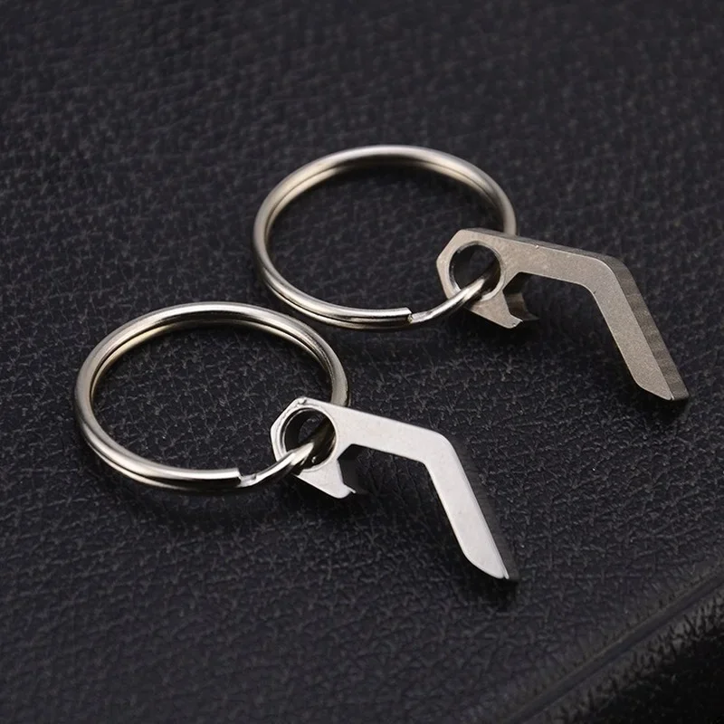 Portable Mini Bottle Opener Stainless Steel Titanium Alloy Key Ring Carry Easily Bar Tool Kitchen Gadgets