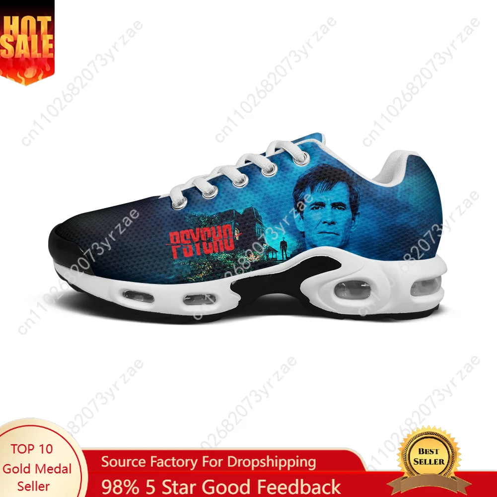 

Легкая спортивная обувь Psycho, кроссовки на воздушной подушке, мужские и женские подростковые модные туфли с принтом для пар, обувь на заказ