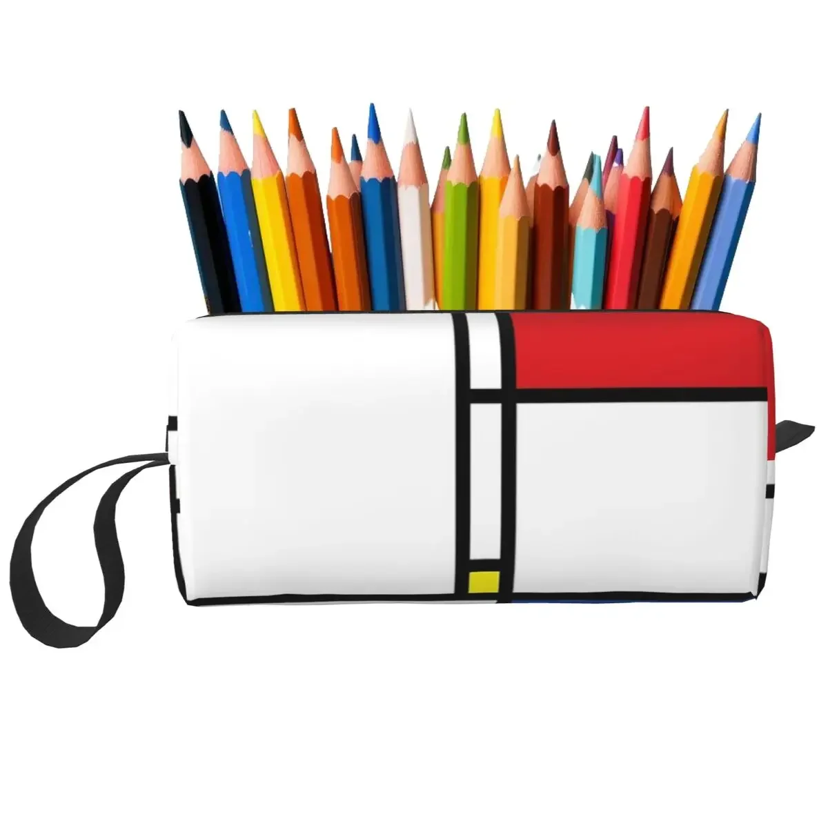 Mondrian Minimalist De Stijl Modern Art I.I Fatfatin Makeup Bag Toiletry Cosmetic Bag for Women Beauty Travel Pencil Case