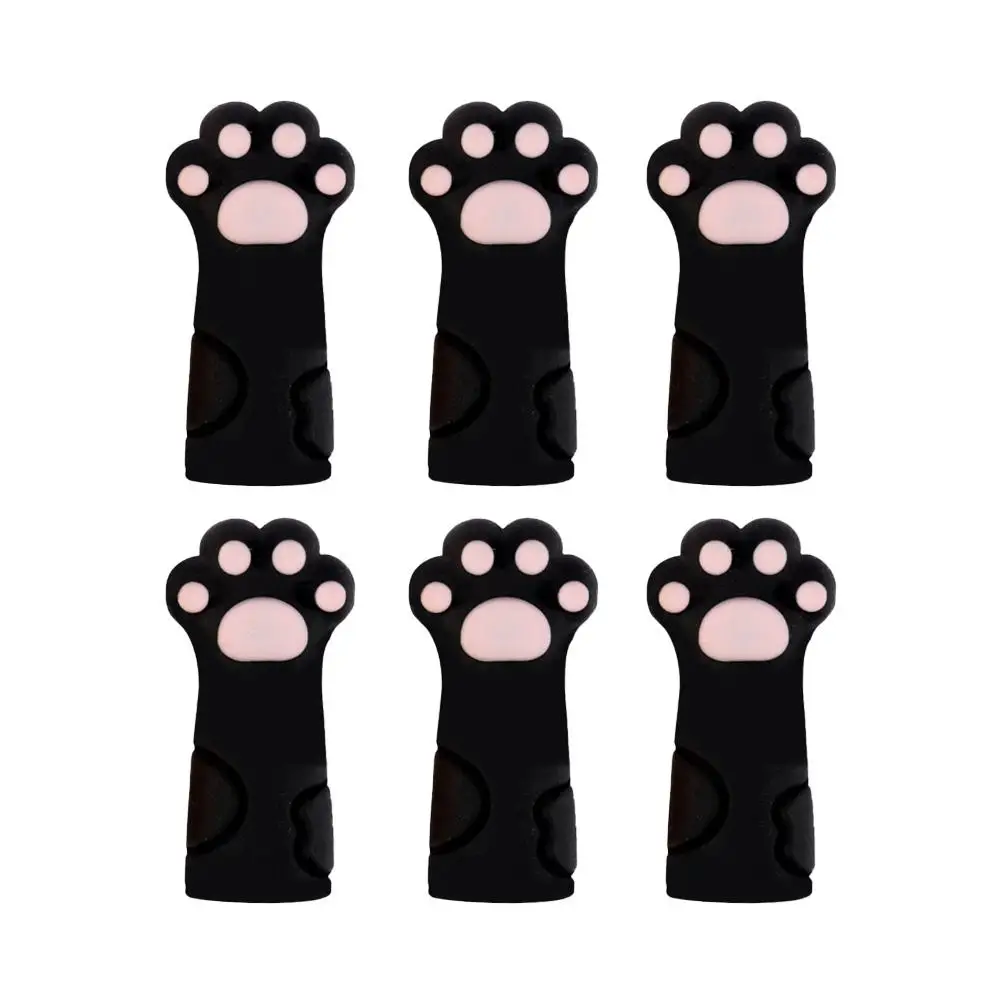 6pcs Cute Paw Knitting Needle Stoppers accessori per aghi Silicone Weave Tool Point Cap Anti-spargimento protezione per cucire A7b2