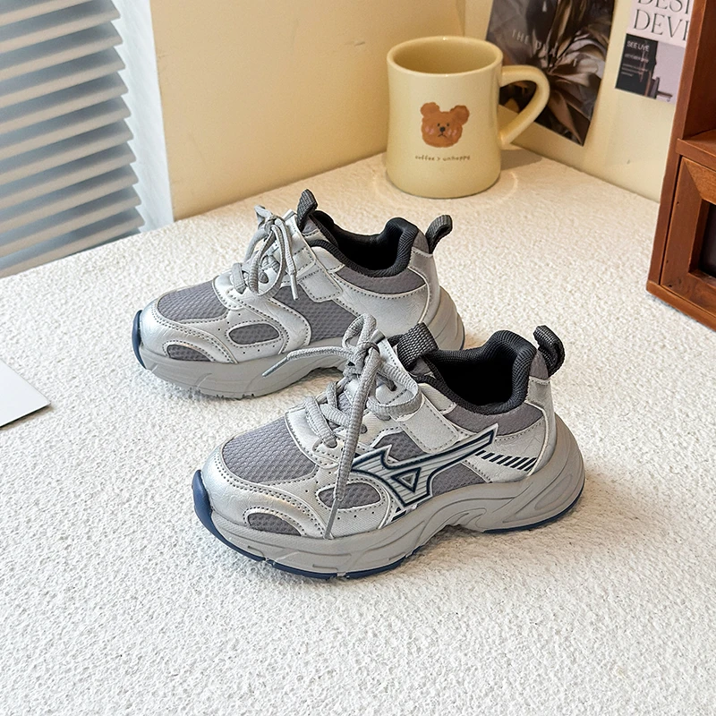 Children's Boys Girls Chunky Sneakers Kids Hiking Tennis Running Shoes Toddler Lightweight Breathable Non Slip Casual Trainers