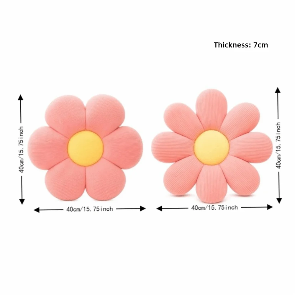 40cm Flower Cushion Colorful Petal Design Lifelike Flower Shape Daisy Seat Cushion Multilayer Petal Texture Soft Pillow - view 6