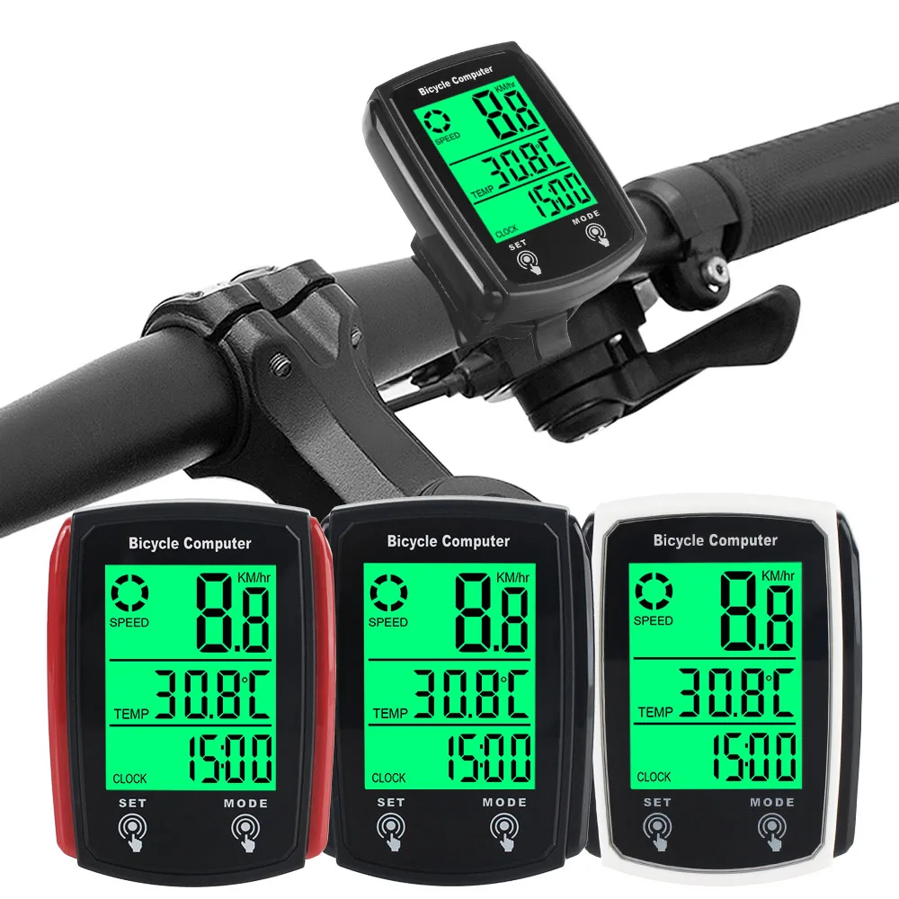 Wired Speedometer For Bicycle Bike Night Cycling Backlit For Day English Waterproof Bike Accessories LCD Computer Speed Odometer