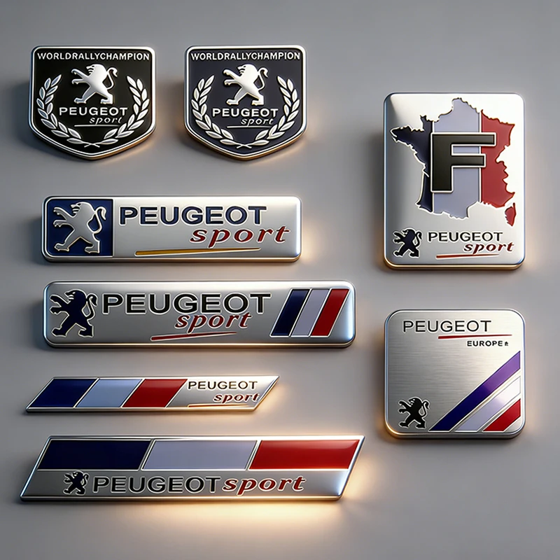 Emblema Adesivo 3D de Alumínio para Carro, Decalque para Carroceria Peugeot 408 4008 308 3008 Rifter 5008 508 2008 208 301 RCZ 407