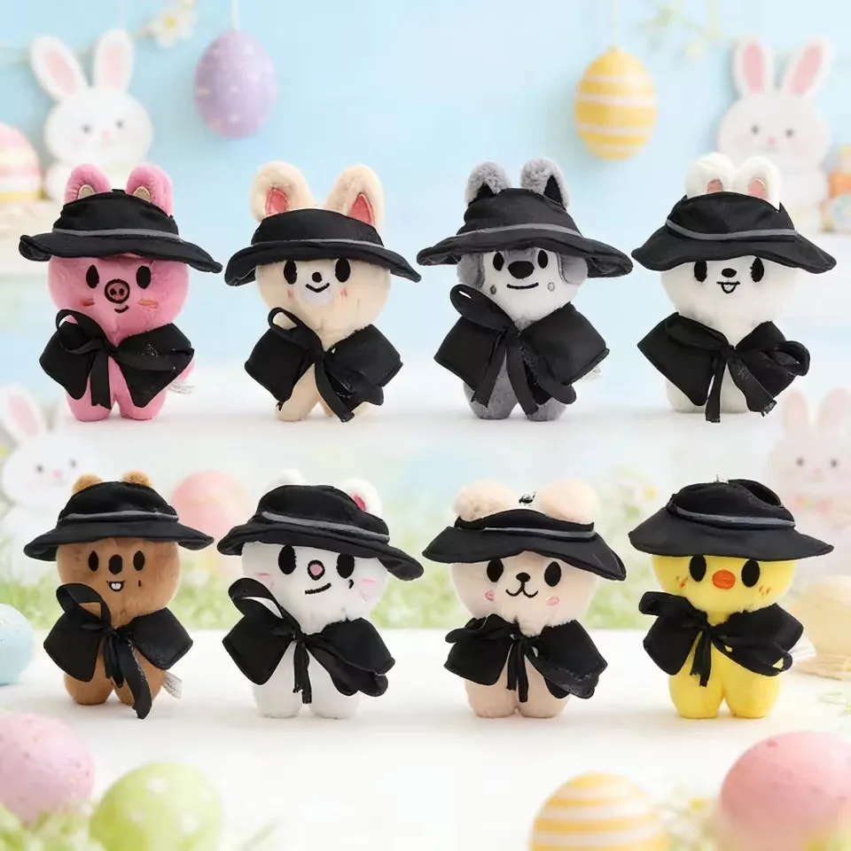 

SKZOO Stray Kids Plush toy Keychain Wearing a Hat and Cloak Plush Animal Doll SKZ Fans Gift Pendant Accessories Keyring Gift