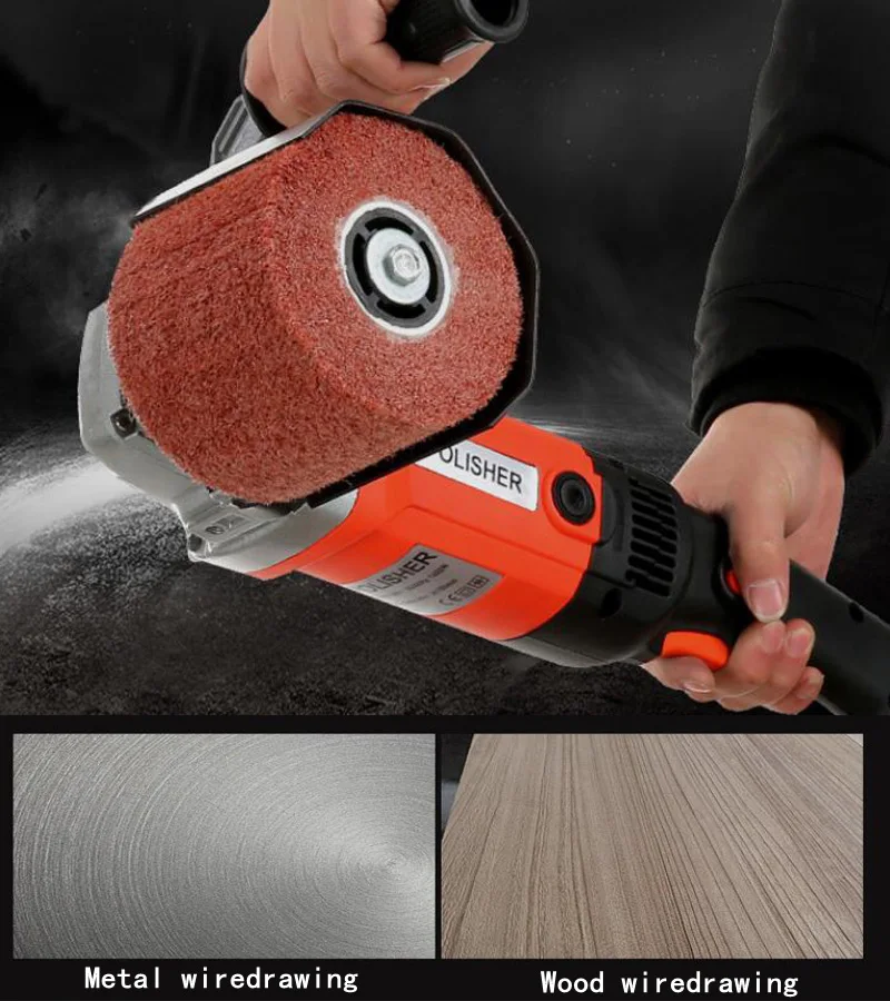 Lucidatrice portatile elettrica della macchina di trafilatura del metallo di 1400w 230V per lucidatura di legno dell'acciaio inossidabile con la macinazione