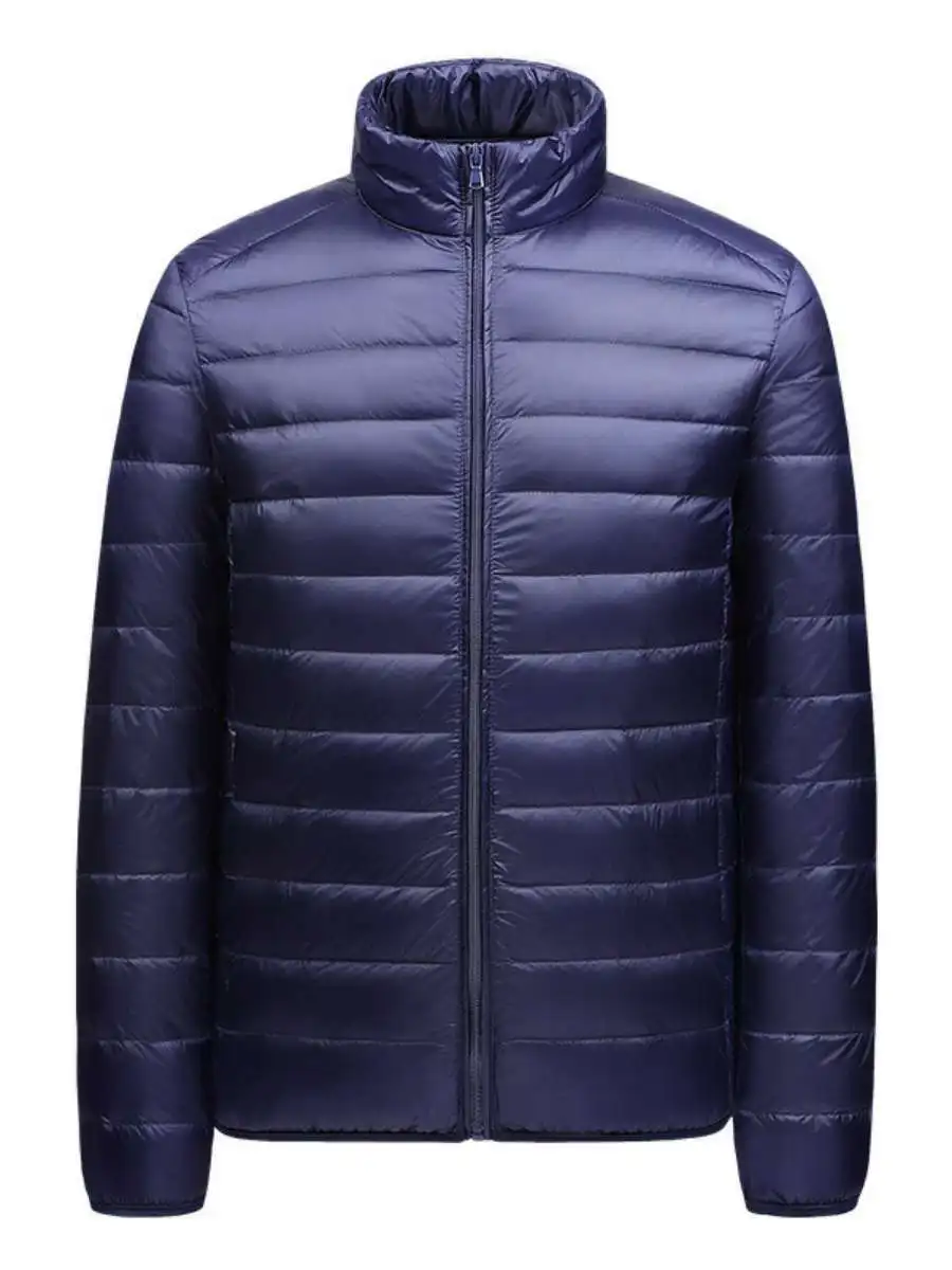 

New Men's down Cotton Jaet Lightweight Warm ort Thin Autumn Winter Outerwear Casual Sli Zipper Closure Color