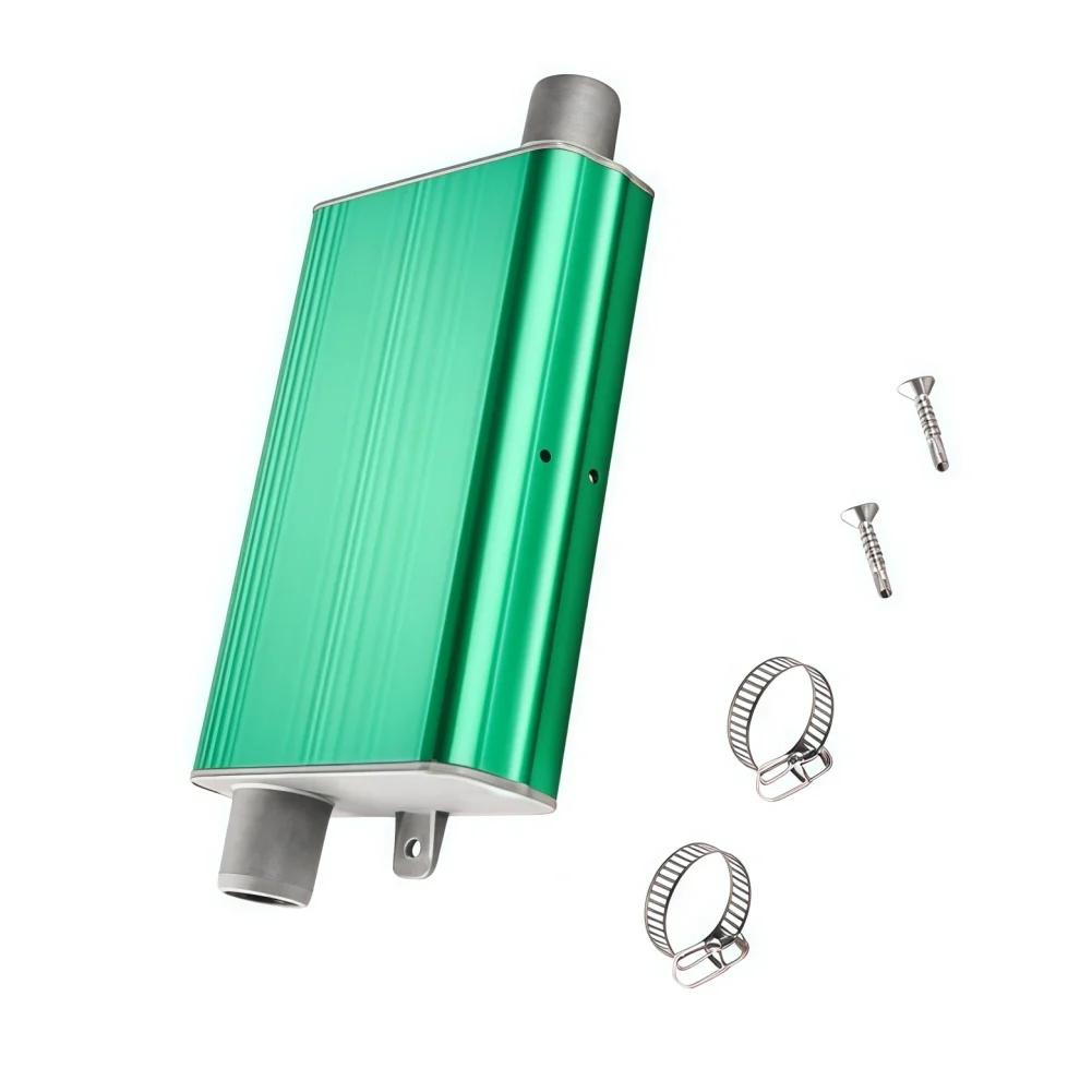 

Aluminum Alloy Diesel Muffler For RV Heater Fire-resistant Cotton Complete Muffler Kit Fits 2kW 5kW 8kW Two Clips Included