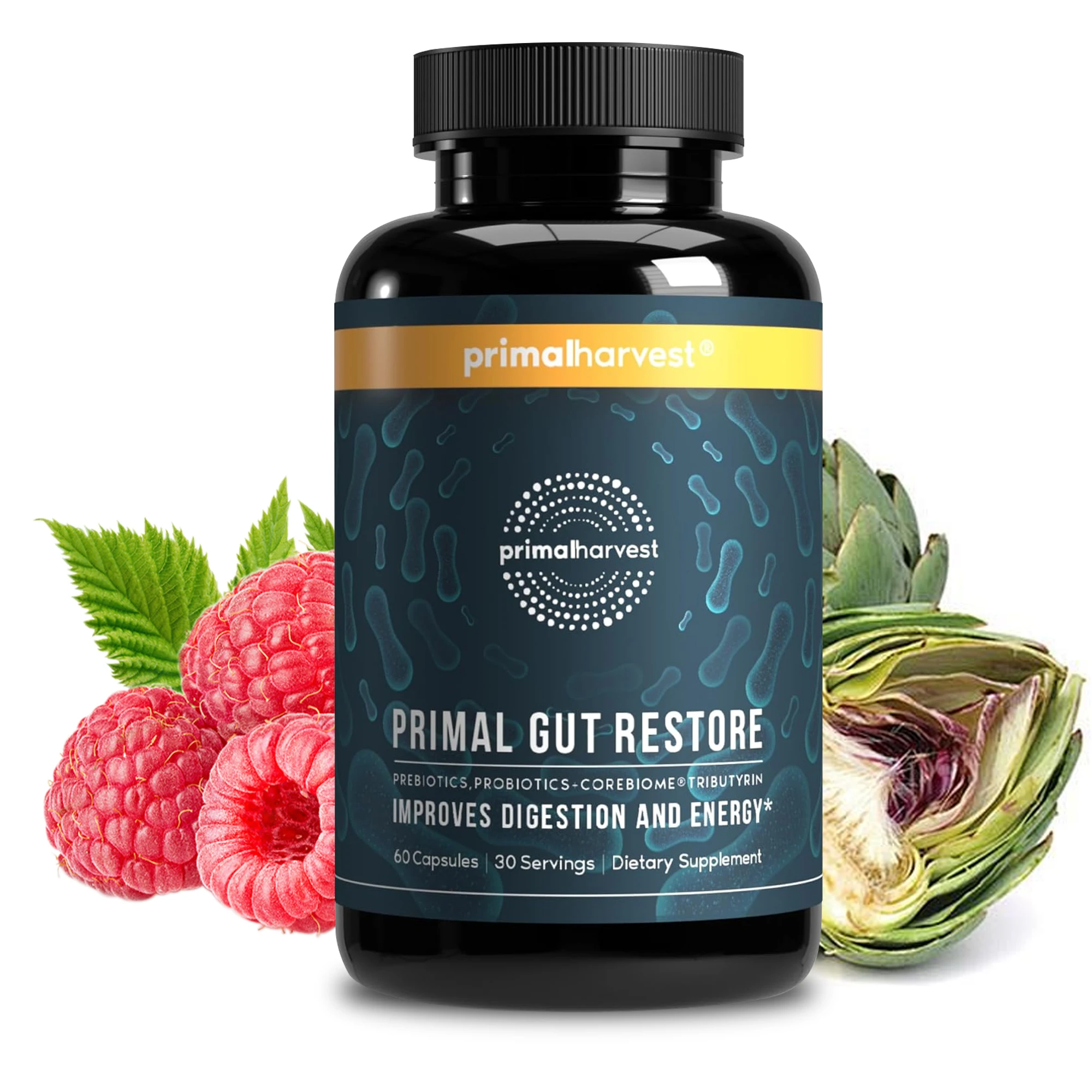 

Primal Gut Restore - Bloating Relief, Detox and Cleansing of The Liver, Digestive Health - Probiotics, Tributyrin