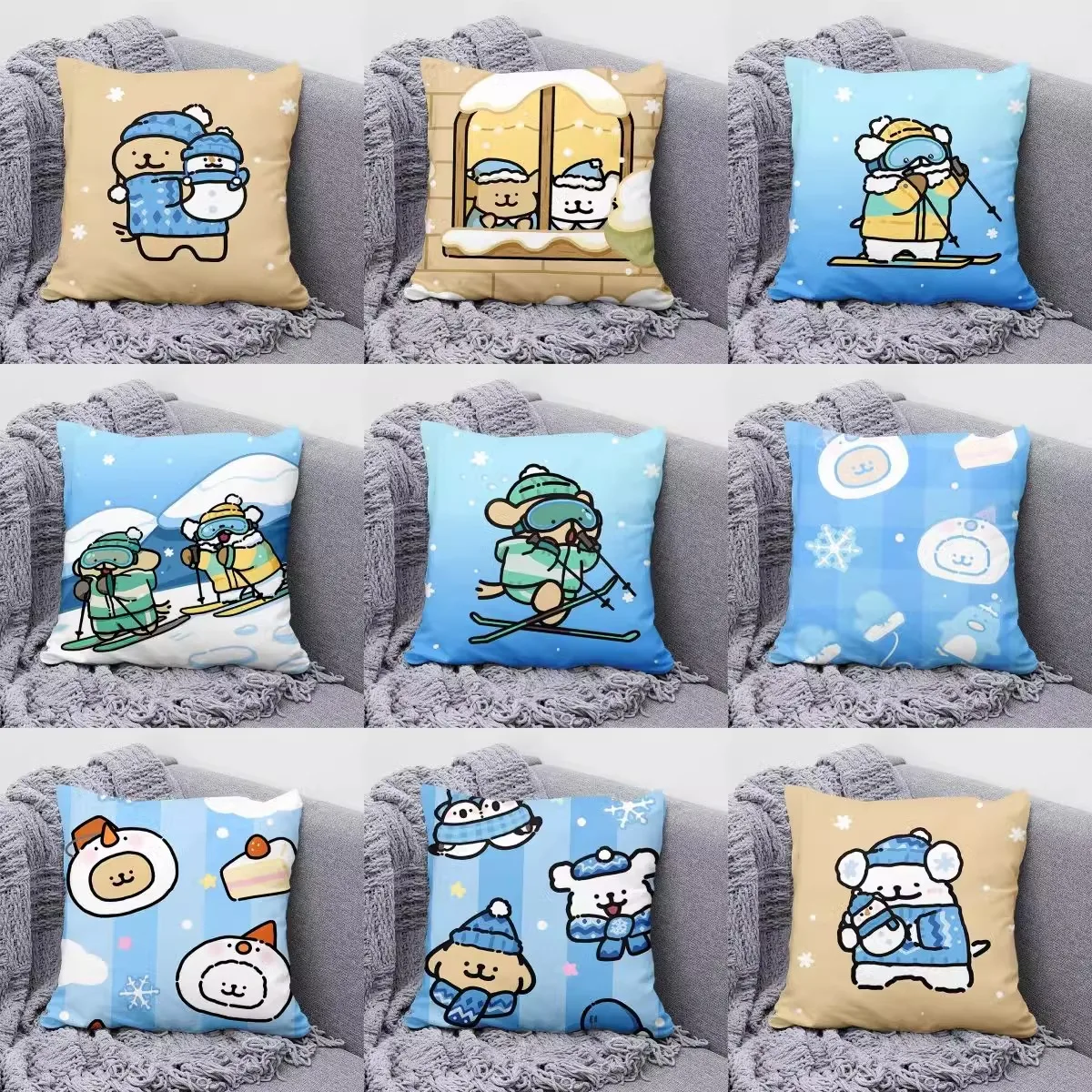 

Cute Pillow Pillowcase Dormitory Decoration Office Living Room Sofa Home Pillowcase