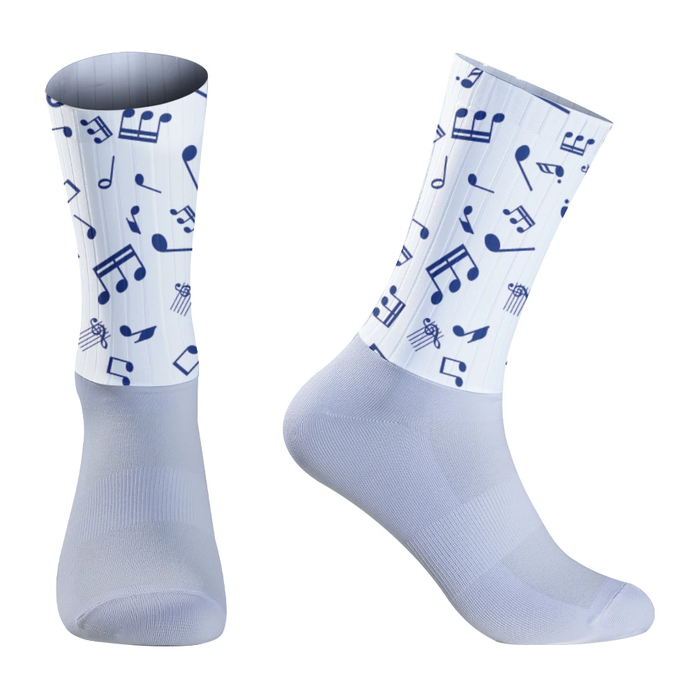 Chaussettes de cyclisme coordonnantes en silicone Aero 2024, pour vélo, sport, course à pied, nouvelle collection été