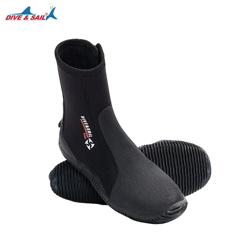 5MM Neoprene Dive Boots Swimming Diving Anti-slip Surf Booties Scuba Diving Boots for Sailing Snorkeling Boating Water Sports