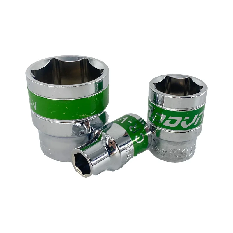 Automotive Repair Tool 1/2 Inch CR-V Green Belt Socket Head, Plum Blossom Electric Wrench Socket, Single Socket Head