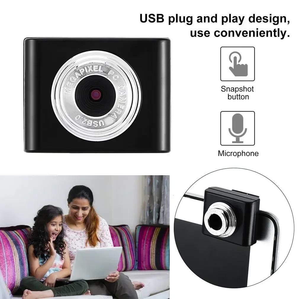 Accessory 2024 New Mini Webcam High Definition Multifunctional Computer Web Cameras Desktop Laptop USB Convenient Computer