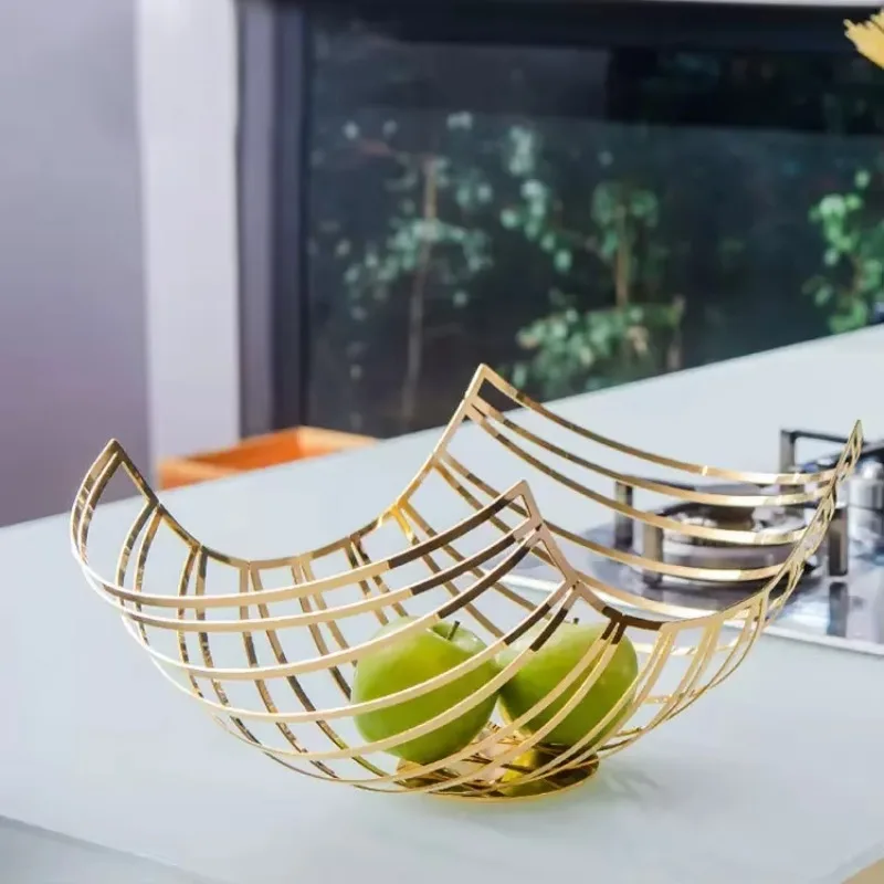 Brazil imported creative fruit basket ins storage basket Nordic light luxury bread basket living room decorative fruit plate