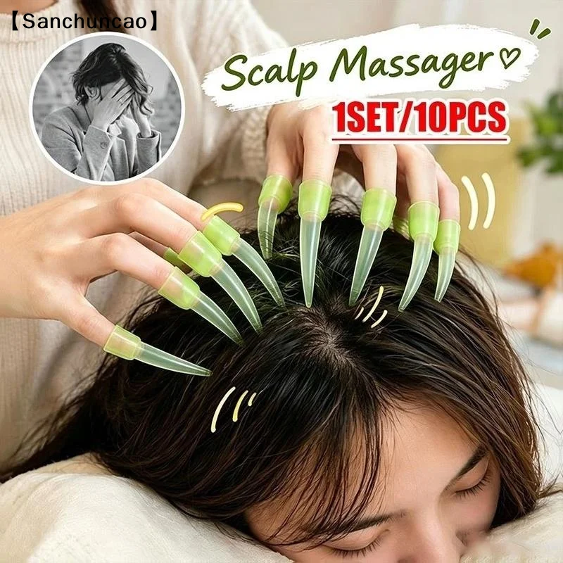 10Pcs 28 Fingers Octopus Head Massager Scratcher Scalp Relaxation Relieves Tension Random Health Care Body〔San〕