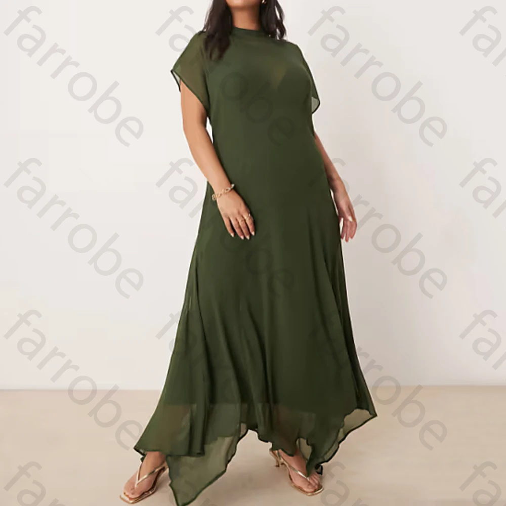 

Элегантные шифоновые вечерние платья с короткими рукавами, сексуальное длинное платье макси, изысканные платья высокого качества для выпускного вечера для женщин по индивидуальному заказу