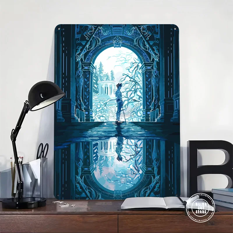 Hades Game 3D Texture Printed Poster Custom Vintage Metal Tin Plate Sign for Wall Art Home Decoration Gaming Office Decor Room