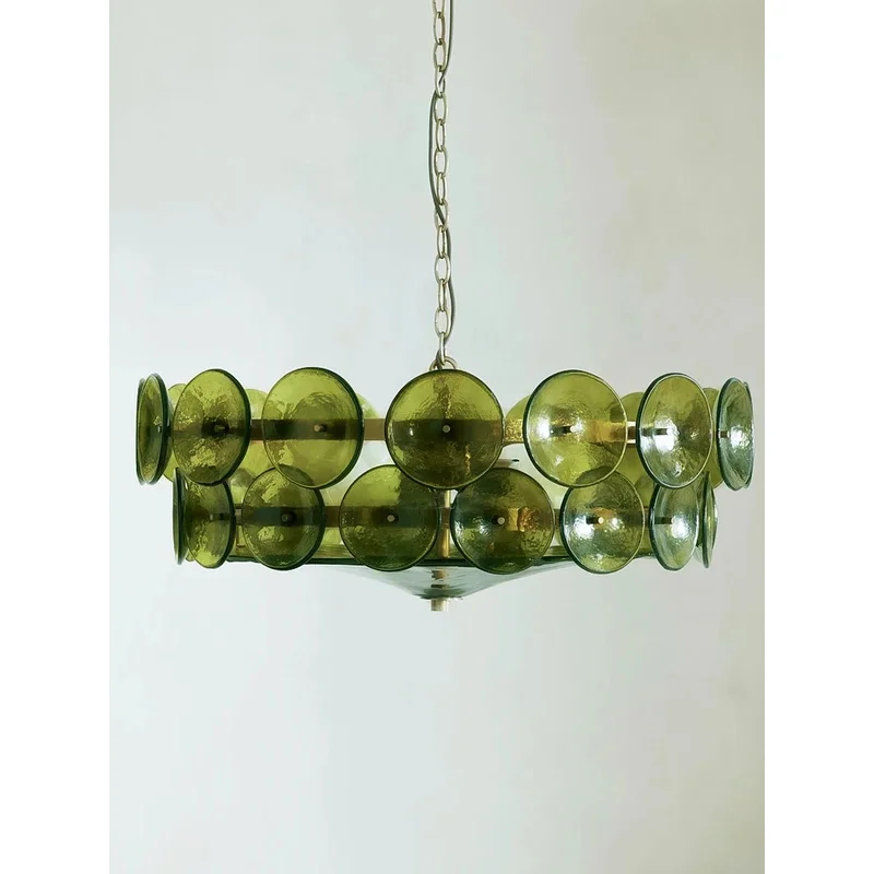 2025 White/Amber/Green Glass Chandelier With A Maximum Diameter Of 100cm For Living Room, Bedroom Room Decoration