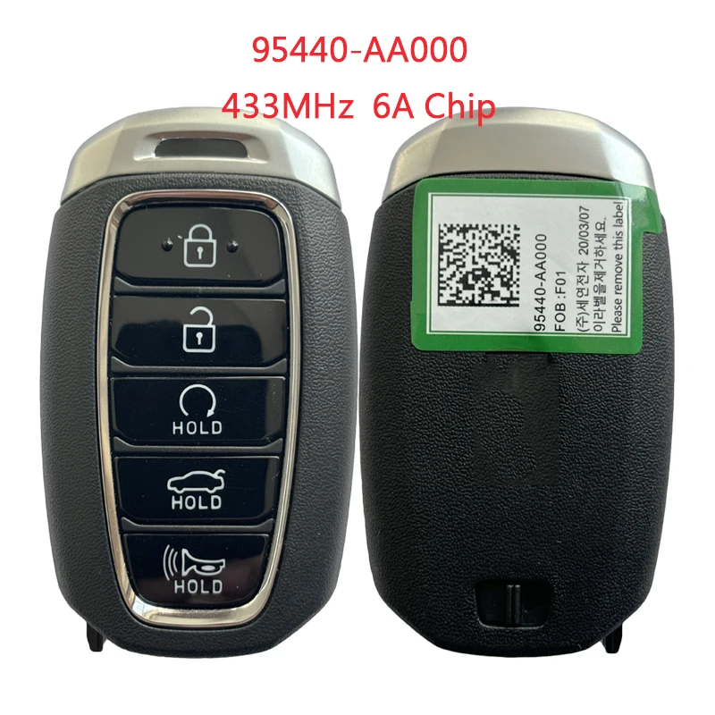 

TXK020124 Original 95440-AA000 For Hyundai Avante CN7 2021-2022 Smart Remote Car Key 5 Button 433MHz 6A Chip MBEC5FOB2004