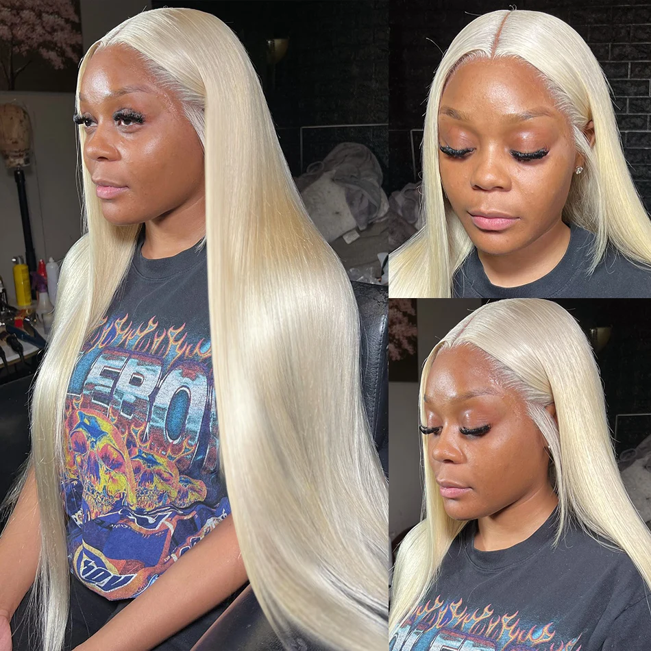 30 40 Inch 613 Honey Blonde Straight 13x6 HD Transparent Lace Front Human Hair Wigs Brazilian Lace Fontal Wigs For Black Women