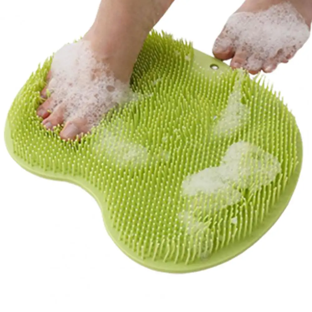 Shower Foot Massager Non-Slip Mat Multifunction Suction Cup Design Bath Massage Brush Silicone Rub Back Exfoliating Bath Supply