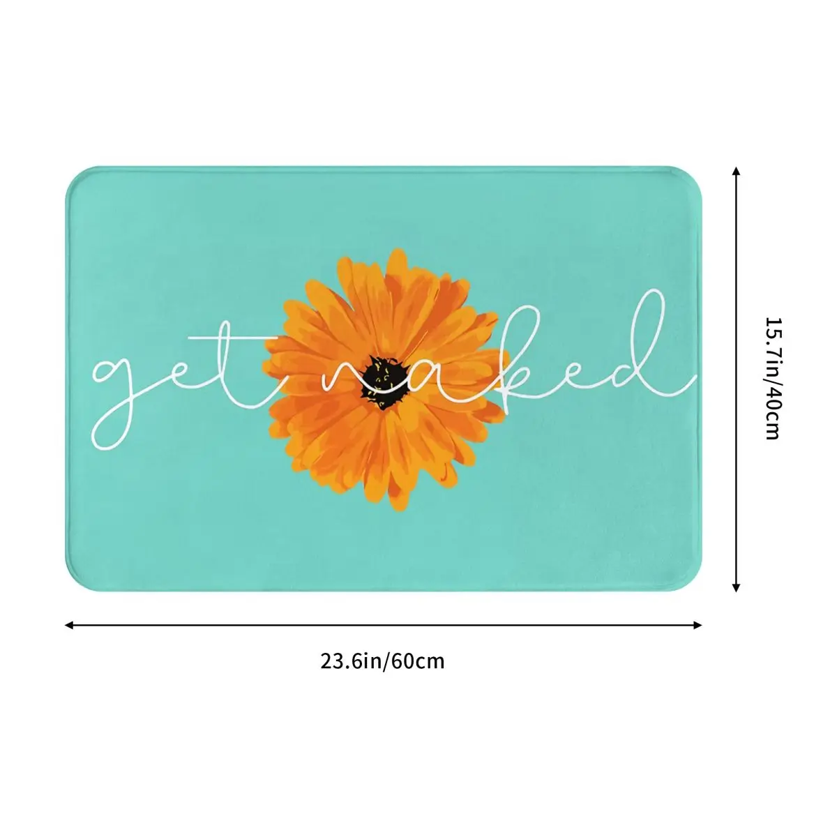 Get Naked Non-slip Doormat Bath Mat Black Eyed Susan Flower Floor Carpet Entrance Door Rug Indoor Decor