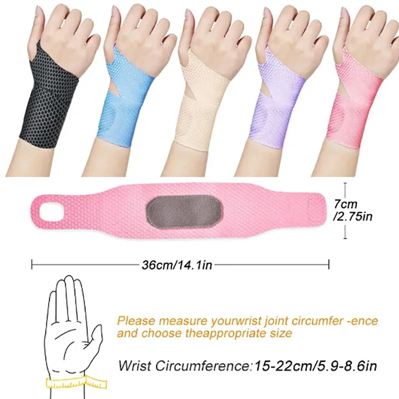 New Adjustable Thin Compression Wrist Guard Sprain Wrist Brace Tendon Sheath Pain For Men Women Wrist Exercise Safety Support