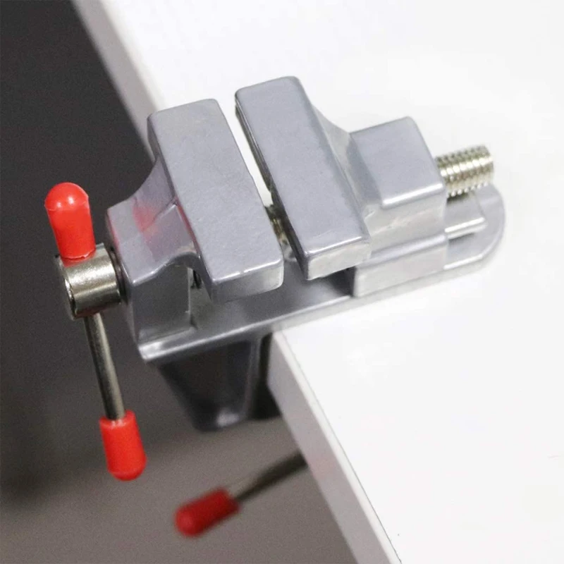 Universal Table Vise Home Aluminum Mini Clamp on Table Bench Vise DIY Household Flat Mouth Table Vise Hand Tools