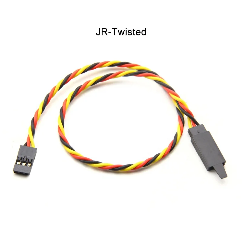 50PCS 15/30/45/60/90cm 서보 연장 케이블, 풀림 방지 후크 잠금 장치 포함, 후타바 JR 서보 트위스트 와이어 리드, RC 드론 헬리콥터용