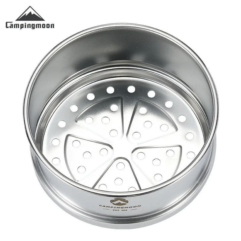 CAMPINGMOON 600ml Stainless Steel Portable Camping Bowl Set with Handle Outdoor Dining Bowl S369 304 Material 1 PCS