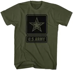 US Army Military Star Emblem T-Shirt 100% Cotton O-Neck Summer Short Sleeve Casual Mens T-shirt Size S-3XL