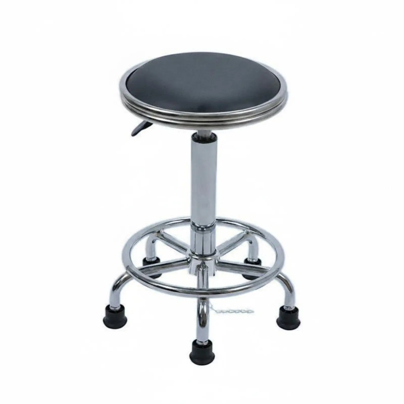 Anti-Static Laboratory Stool 360-Degree Rotation Adjustable Height Stool with Foot Loop Ergonomic Design Footrest for Artists