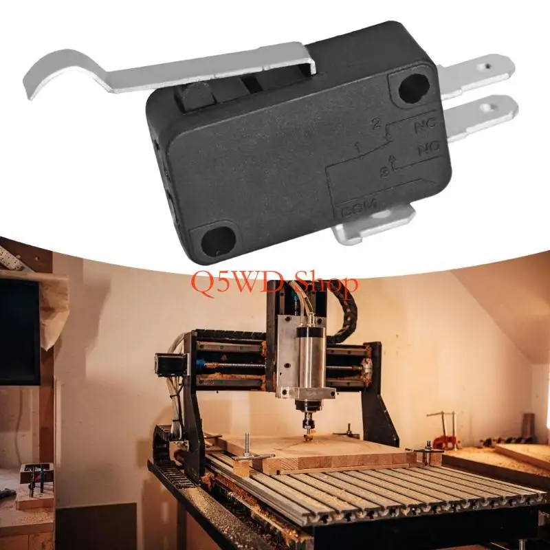 Q5WD 10Pcs SPDT V7-7H15D8-263-1 Micros Switcher Steel Roller Lever Action Switcher Dustproof Water Resistant Design Long Last