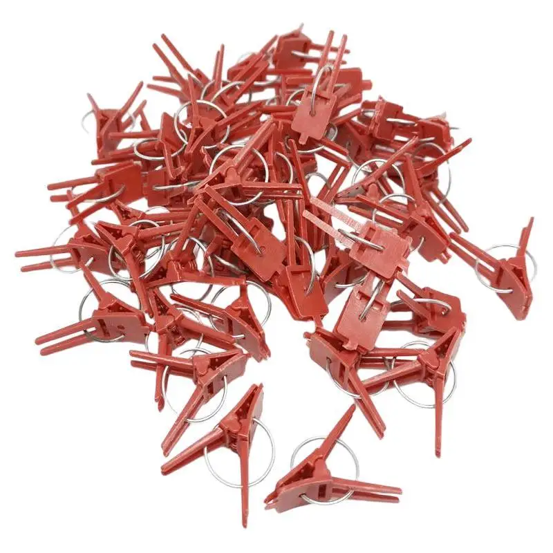 50/100Pcs Plant Grafting Clips Plastic Spring Support Clamp Reusable Fixing Clip For Vegetable Seedling Garden Cultivation