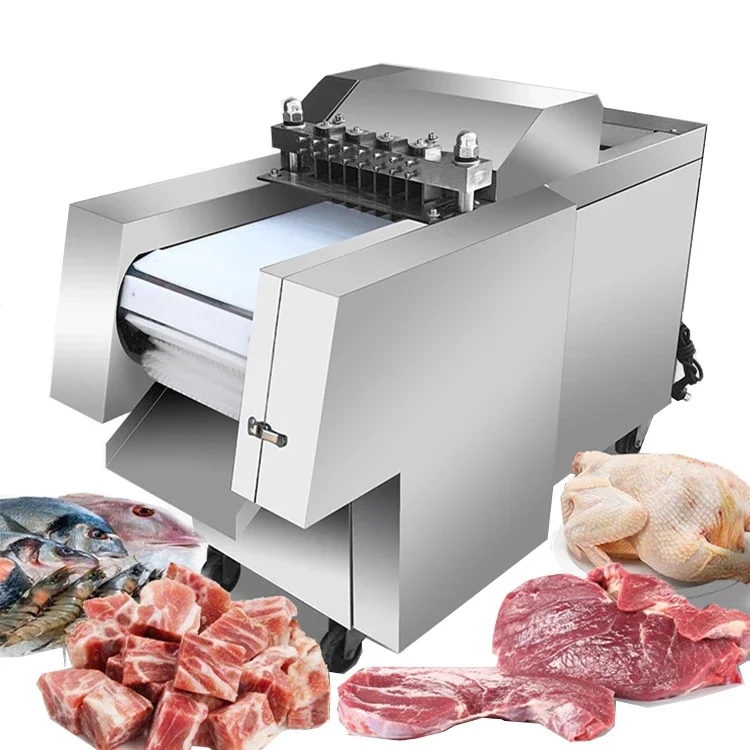 New Type Multifunction Frozen Meat Slicer Machine/ Chicken Beef Dicer Cutting Machine Meat Cube Cutter Machine