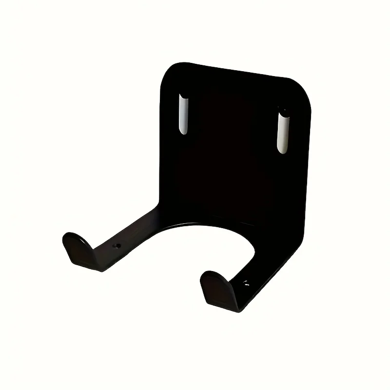 Black Metal Tool Storage Hook with Ventilation Slots, - Easy-to-Install Garage Organizer for Lawn Mowers and Branch Trimmers