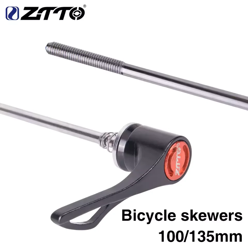 

ZTTO Bicycle Skewers MTB Road Bike 135 9x100 Quick Release 100 135 Reliable Steel Thread Style Axle 5x135 QR 10x135 Bicycle Axle