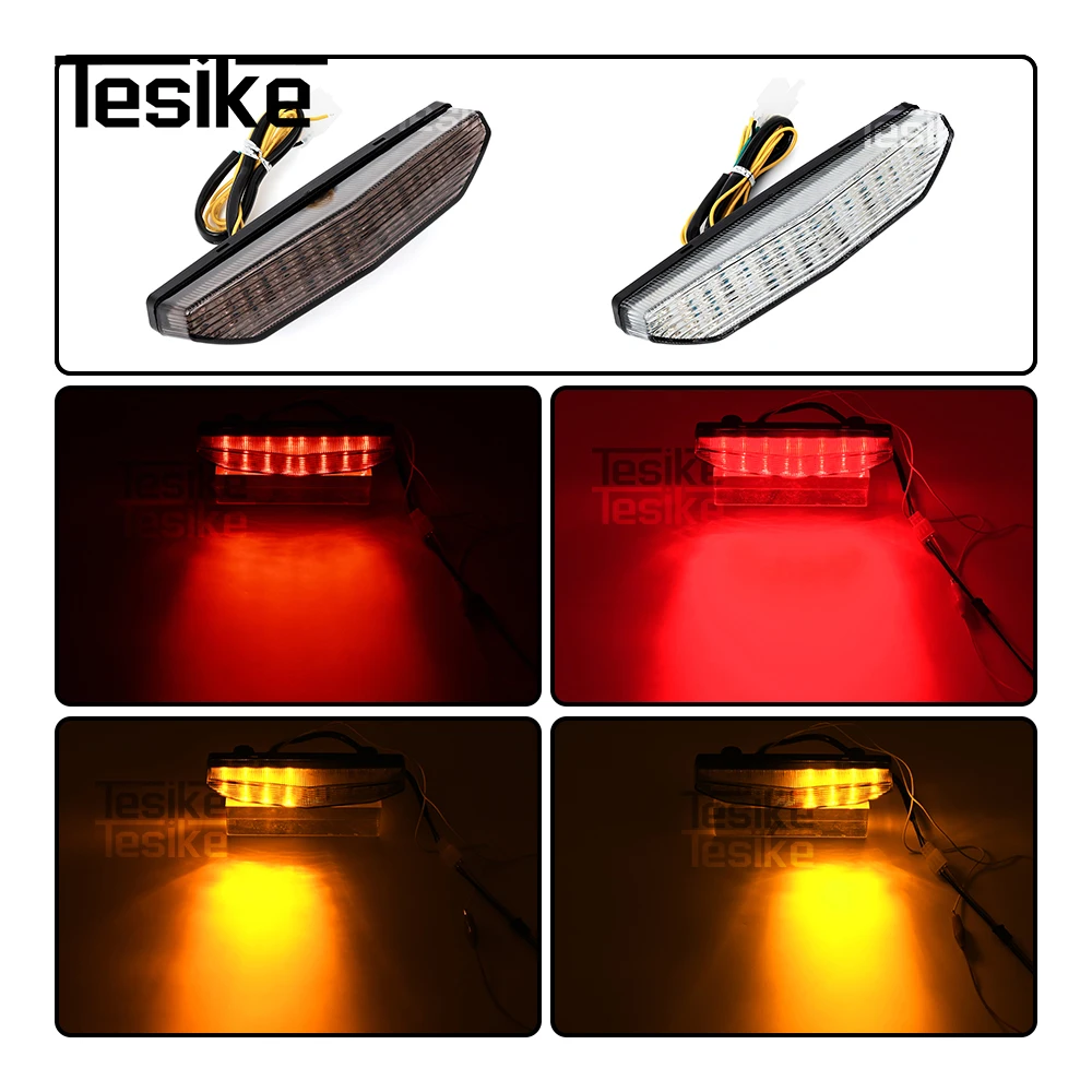 Pour Kawasaki Ninja ZX-6R 2007 2008 ZG14 CONCOURS 2008-2018 Zjas1200 DAEG enquêter Arrière Frein Clignotants Lumière LED spatirée