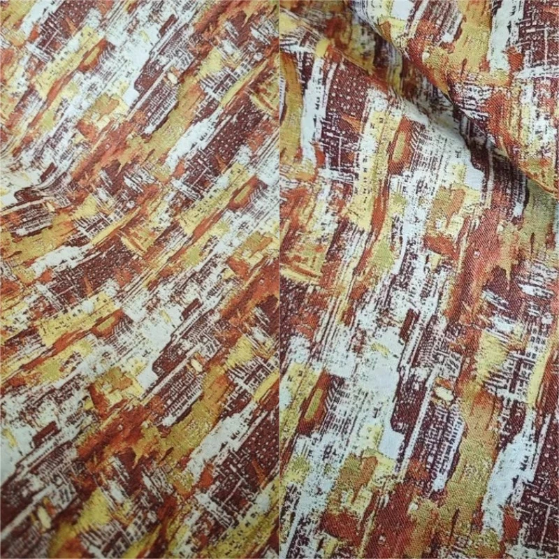 

Orange Color Irregular Designer Dress Creative Stage Fashion Curtains Fabric Handmade for Sewing Home Decoration Crafts Material