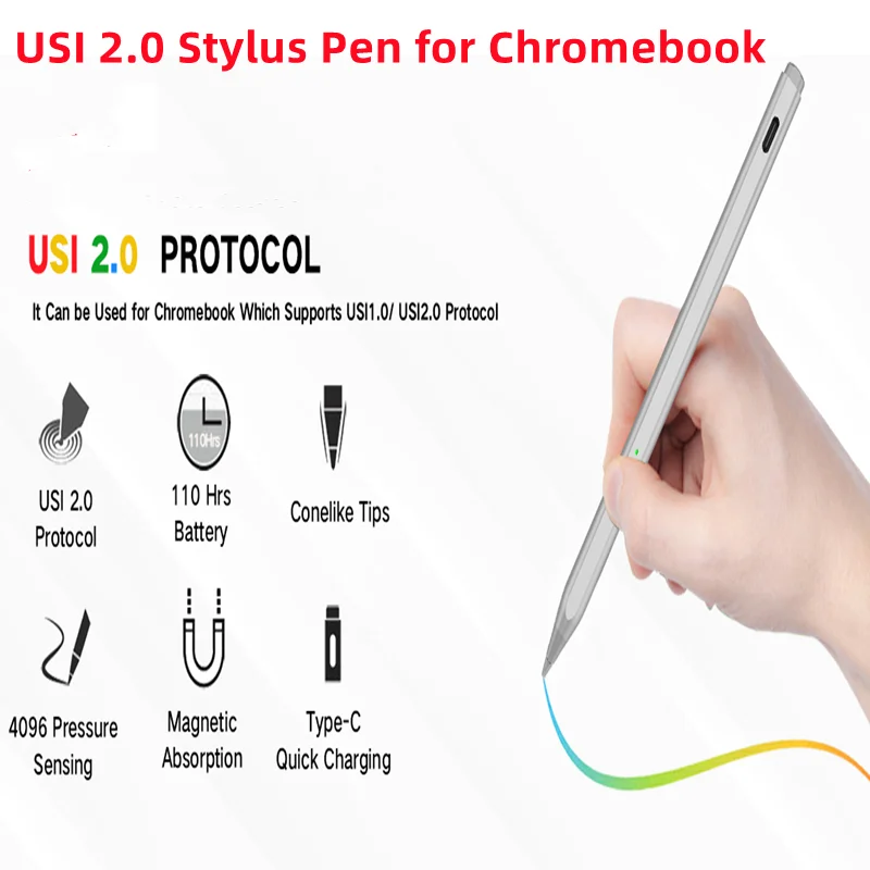 

USI 2.0 Stylus Pen for Chromebook for Google Pixel Tablet, Amazon Fire Max 11, Lenovo Chromebook Duet, HP Chromebook X360 14b