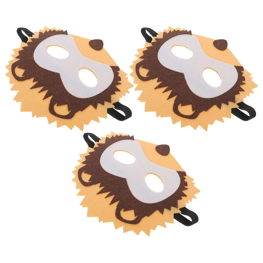 

3Pcs Animal Mask Hedgehog Cartoon Non-Woven Soft Cosplay Party Festival Decorative Costume Mask Cosplay Animal Masks
