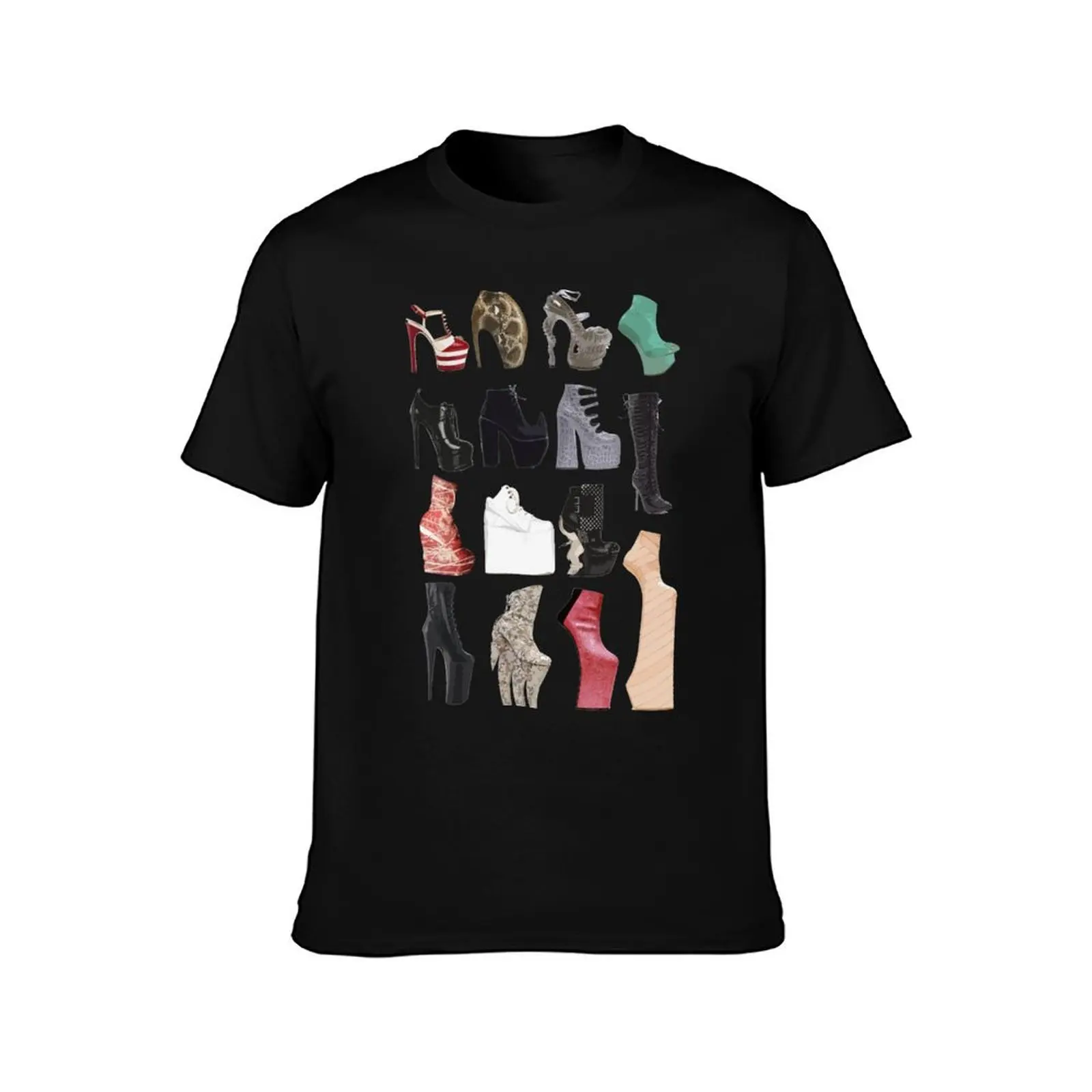 Gaga's extreme heels. T-Shirt Summer Casual Cotton Tee Unisex Men Women