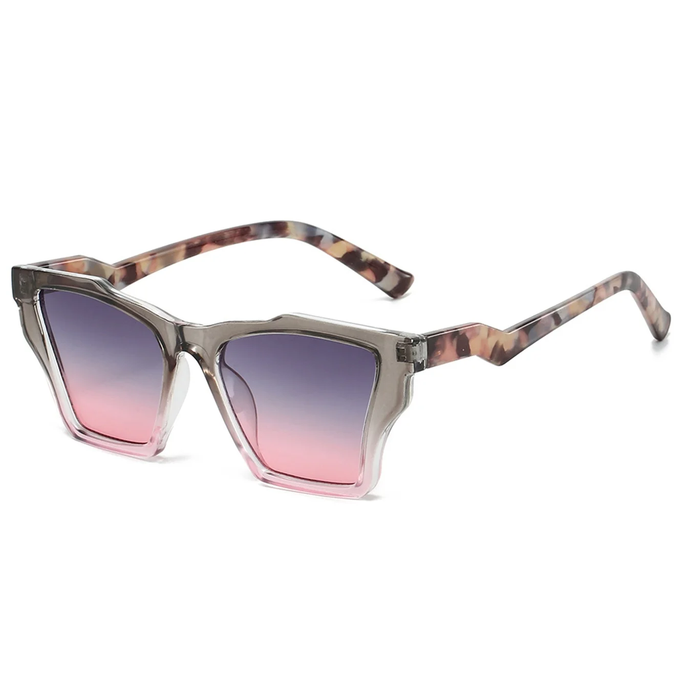 Fashionable, trendy, personalized, colorful eyewear with irregular designs. Versatile, casual, and versatile. view 5
